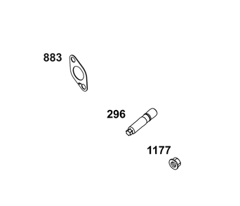 Exhaust Group Diagram and Parts List for 49T877-0055-Z1  Briggs and Stratton Engine